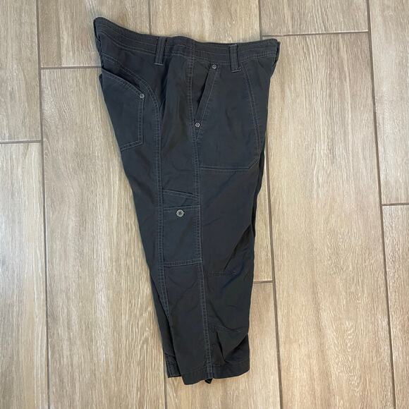 KUHL Capri Pants Women’s 4 Gray Outdoor Stretch Cargo Hiking Nylon Blend - Picture 7 of 14
